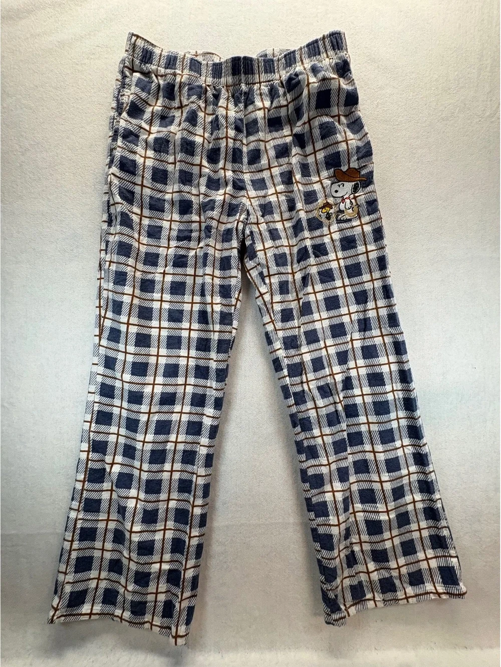 Peanuts x Aeropostale Western Snoopy Plaid Flannel Sleep Pants Unisex M